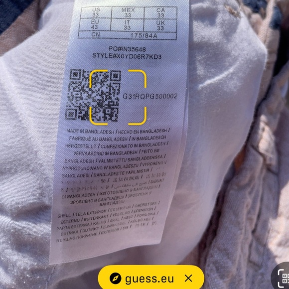 Tan Guess Short (33) - Picture 5 of 7